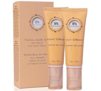 8% - Set Crema Giorno e Notte Idratanti - Acido Ialuronico, Collagene e Kombucha - Anti-Età e Luminosità - Tutti i tipi di pelle - Senza parabeni, solfati o siliconi - 2x50g