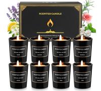 8 Candele Profumate per aromaterapia per la casa, set regalo per donne in cera di soia, candele in barattolo di cera di soia, candele a lunga durata, regalo per compleanno, festa