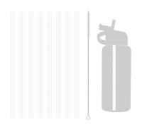 8 cannucce di ricambio in plastica, riutilizzabili, compatibili con borraccia Hydro Flask da 500 ml e altre marche, con 1 spazzola per la pulizia, perfette per tutte le bevande, 24 cm