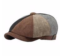 8 cappellini a pannello, classico Newsboy cappello piatto Baker Boy regolabile Gatsby berretto irlandese cappello stile peaky unisex, multicolore, M