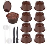 8 capsule da caffè riutilizzabili, capsule con cucchiaio e spazzola, filtro per caffè, adattatore per capsule Aldi, set da 3 pezzi
