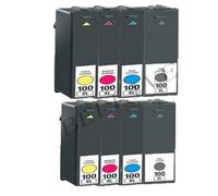 8 CARTUCCE 100XL PER LEXMARK Pro905 Pro805 Pro705 Pro205 S605 S815 Genesis