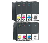 8 CARTUCCE 100XL STAMPANTE PER LEXMARK S816 Genesis, S600, S602, S608, Pro905