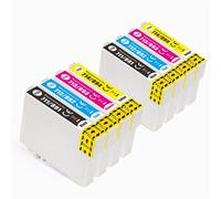 8 Cartucce d'inchiostro (Set) per Epson Stylus SX110 SX205 SX400 SX510W SX610FW