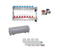8 Casella Distributore Circuito di Riscaldamento Premium Attuatore Set Completo