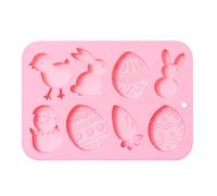 8 cavità uova di Pasqua fondente cioccolato cake topper strumento di cottura stampo in silicone facile da pulire stampi cioccolato forme diverse per la casa carino sapone stampi strumento di cottura