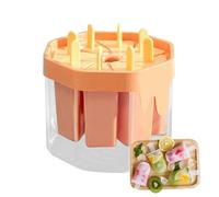 8-Cavity Ice Pop Molds, Reusable Non Stick Food Mold, Silicone Maker for Treats, Easy Release Design With Lid, Kitchen Accessories, Molds for Juice Milk Fruit and Summer Beverages