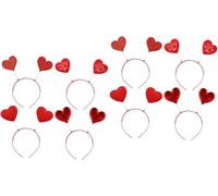 8 cerchietti per capelli a forma di cuore, per feste, amanti e feste in costume, fatti a mano, materiale resistente, design leggero e confortevole, dimensioni regolabili, impugnatura antiscivolo