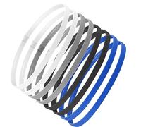 8 cerchietti sportivi per bambini fasce fitness strette elastiche antiscivolo elastico fascia per capelli sport ragazzi ragazze nero bianco blu grigio