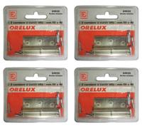 8 Cerniere Mobili Curva Alta 17mm Perno Sfilabile Acciaio 50x40 mm Oreca Set