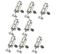 8 chiavistelli di sicurezza automatici a molla per porta antifurto, pulsante di sicurezza per camera da letto, cucina, bagno, in acciaio inox, chiavistelli automatici a molla