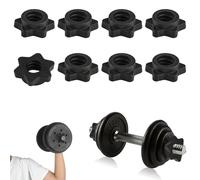 8 Chiusure a Stella, Chiusura a Stella per manubri da 25 mm, Chiusura Rapida da 25 mm, Chiusure per bilanciere, Morsetti per bilanciere, Dadi per bilancieri, 25 mm