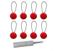 8 clip per lenzuola con fibbie senza ago e design antiscivolo per un fissaggio sicuro di trapunte e copripiumini con uncinetto (rosso)