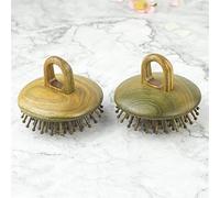 8 cm pettine in legno di sandalo Airbag spazzole for massaggio meridiano portatile raschiare massaggio del cuoio capelluto relax massaggiatore rotondo in legno anti perdita di capelli 1 pz (Color : O