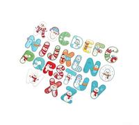 8 cm piatto acrilico lettera ornamento rosso design | Per un uso versatile per le vacanze, si adatta ad alberi di Natale, caminetti, vendita al dettaglio per finestre