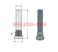 8 COLONNETTE A PIANTAGGIO M12x1,25 L=65mm DIAMETRO ZIGRINO 12,00mm