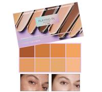 8-Color Concealer Palette, Full Coverage Cream, 17.5x10cm Palette with Waterproof Build, Color Corrector Kit, Face Makeup with Modern Style for Travel Gym Beginners and Dating