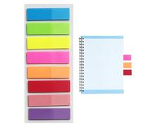 8 Color Tabs - Sticky Page Markers With Flags | Fluorescent Index Tab Stickers For Notebooks, Easy Organization | Ideal For Students, Teachers, Workers, Home & Office Use