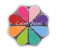 8 Colori Craft Rainbow Finger Ink Pads Timbri, Piccoli tamponi di Gomma per timbri di Inchiostro, Pigment Petal Point Option Pad, Lavabili, per la creazione di Biglietti, Scrapbooking, Pittura per