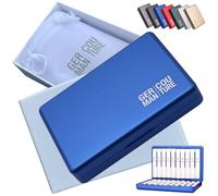[8 colori] GC premium case di classe extra compatibile con Iqos 3 Heets e Terea bastoni - portasigarette accessorio in pregiato alluminio, Blu