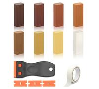 8 Colori Stucco per Legno, Stucco per Marmo, Stucco per Legno Riempitivo, Stucco Legno, Kit Riparazione Piastrelle, Set di Cera per Legno per Laminato, Legno, PVC, Piastrelle, Piano da Cucina