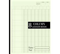 8 Column Ledger Book: Large Eight Columnar Analysis Account Pad and Journal for Accounting and Bookkeeping | Perfect for Small Businesses and Personal Finance