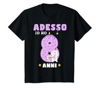 8 Compleanno Adesso Io Ho 8 Anni ragazza unicorno Maglietta