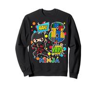 8° Compleanno Ragazzo Ninja Blocks Master Builder Kids Felpa