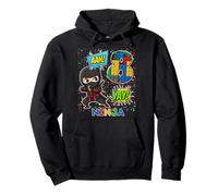8° Compleanno Ragazzo Ninja Blocks Master Builder Kids Felpa con Cappuccio