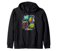 8° Compleanno Ragazzo Ninja Blocks Master Builder Kids Felpa con Cappuccio
