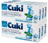 8 CONFEZIONI CUKI SACCHETTI DA 10 CUBETTI GHIACCIO FREEZER CONGELATORE