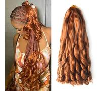 8 confezioni di capelli ricci francesi da 40,6 cm, capelli sciolti a spirale all'uncinetto, per donne nere, pre-allungati con estremità ricce (40,6 cm, 30#)