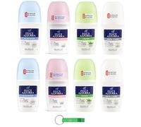 8 confezioni di test Felce Azzurra - Deodorante Roll On con Formula IdraTalc, efficacia 48 ore, senza macchie, senza alcool, deodorante da 50 ml + portachiavi Beni Culinari
