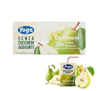 8 CONFEZIONI SUCCO DI FRUTTA YOGA OPTIMUM PERA ITALIANA SENZA ZUCCHERI 3X200 ML
