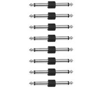 8 connettori patch per pedali per chitarra, effetti da pedale a pedale per chitarra, tipo dritto (nero)
