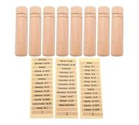 8 contenitori per aghi con etichette in legno per tubi per aghi da cucito strumenti da cucito contengono porta aghi da cucito porta aghi da cucito tubo porta aghi da cucito custodia porta aghi da
