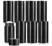 8 contenitori vuoti in plastica da 75 ml per deodoranti a vite per lozioni cosmetiche, crema solare, balsamo per labbra, matita nera