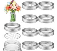 8 coperchi floreali a forma di rana realizzati in metallo resistente alla ruggine per un posizionamento sicuro dello stelo del fiore in bottiglie rotonde e piccoli vasi (C)