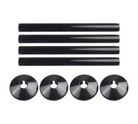 8 coperture e collari per tubi del radiatore per tubi da 15 mm con manicotti effetto cromato, per creare un layout semplificato del tubo del bagno (nero)