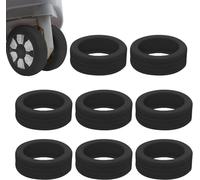 8 coperture protettive silenziose per bagagli, accessori per bagagli, in silicone, proteggono e decorano le ruote del bagaglio a mano, biciclette