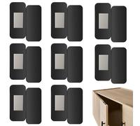 8 Coppie di Blocchi Magnetici per Mobili - Chiusure Forti per Ante (Montaggio Senza Forare) con Adesivo - Magneti per Ante di Cucina, Armadi e Cassetti - Facili da Installare