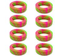 8 copricerchi in silicone per valigie mantengono la stabilità e gli accessori dei bagagli da viaggio, Rosa Rosso Casa Verde, One Size