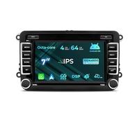 [8 core 4+64 GB] Autoradio per VW Golf Passat Touran Seat Skoda, schermo IPS da 7 pollici con Carplay wireless/Android Auto Bluetooth WiFi 4G GPS Navi DSP FM/AM RDS SWC DAB+ opzionale