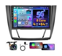8 Core 4+64G Android 15 Autoradio Carplay per BMW Serie 1 E88 E82 E81 E87 2008-2012 con Android Auto, 9 Pollici IPS Touch Screen con Navigatore GPS DSP Bluetooth WiFi FM/RDSRetrocamera