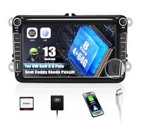[8 Core 4+64G] CAMECHO Android 13 Autoradio con CarPlay/Android Auto/DSP per VW Golf 5 6 Touran Polo Touran, 1280 * 720, 8" HD Schermo Navigatore GPS WiFi Bluetooth FM RDS 32EQ USB Type-C