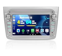 【8-CORE 4+64G】CAMECHO Android 13 Autoradio per Alfa Romeo Mito 2008-2016 con Navi Wireless Carplay DSP, 7 Pollici Stereo con Schermo Bluetooth Radio con Android Auto FM/RDS 32EQ GPS 2USB+Canbus