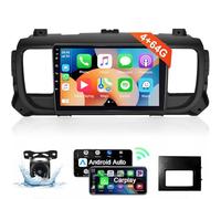 【8 Core 4+64G】Hodozzy Carplay Autoradio per Citroen Jumpy 3/Peugeot Expert/Toyota Proace, 9 Pollice Touchscreen Android Autoradio con Android Auto/WiFi/GPS/RDS/FM/Bluetooth/USB