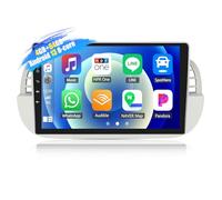 [8 Core] 4+64G SIXWIN Android 13 Autoradio con CarPlay/Android Auto/DSP per FIAT 500 2007-2015, 9 Pollice HD Navigatore GPS WiFi Bluetooth 5.0 USB FM RDS Radio Mirror Link +32 band EQ