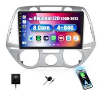 8 Core 4+64G SIXWIN Android 13 Autoradio con CarPlay/Android Auto/DSP per Hyundai i20 2008-2012, 9" HD Navigatore GPS WiFi Bluetooth 5.0 USB FM RDS Radio Mirror Link +32 band EQ