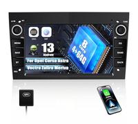 [8 Core 4+64G] SIXWIN Android 13 Autoradio con CarPlay/Android Auto/DSP per Opel Corsa d/Astra h/Zafira b/Meriva,7 Pollici HD Touchscreen Schermo con WiFi Navigatore Bluetooth 5.0 USB FM RDS(Nero)